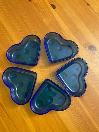 5 Ciotoline Cuore Blu