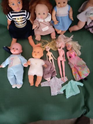 Lote de muñecas antiguas para restaurar