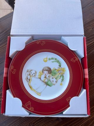 Piattino dessert rosso Dolce Natale Thun casa