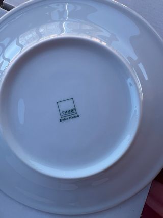 Piattino dessert rosso Dolce Natale Thun casa