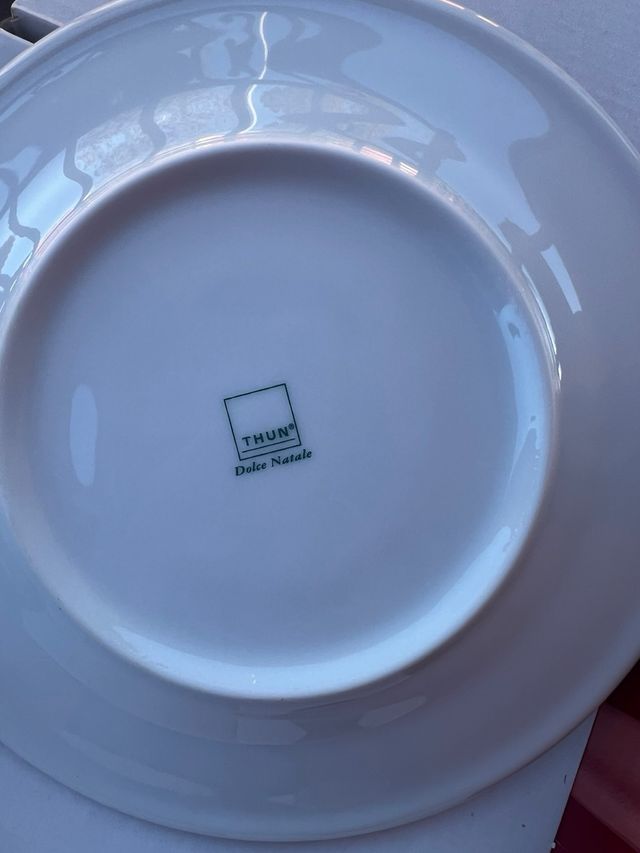 Piattino dessert rosso Dolce Natale Thun casa