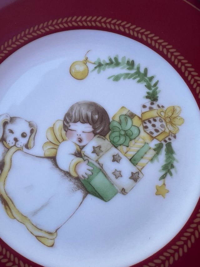 Piattino dessert rosso Dolce Natale Thun casa