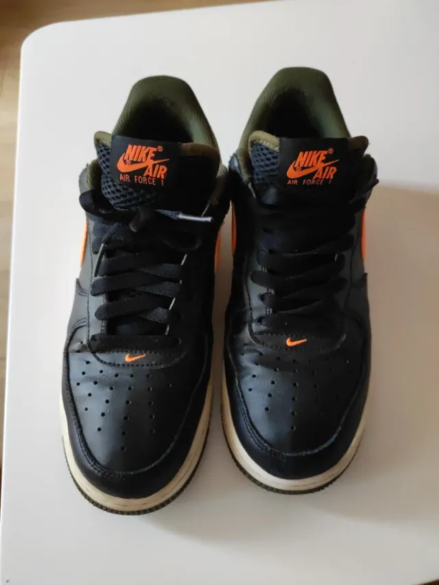 Nike Air Force 1 Zapatillas Negras Naranja