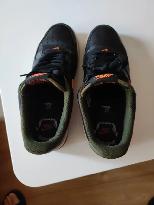 Nike Air Force 1 Zapatillas Negras Naranja