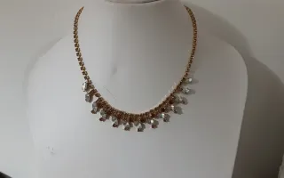 Collana strass stile americano oro/argento