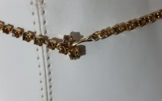 Collana strass stile americano oro/argento