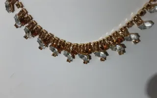 Collana strass stile americano oro/argento