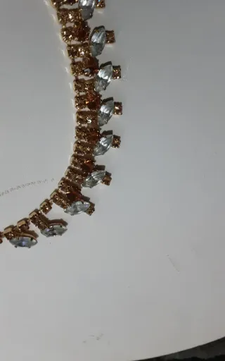 Collana strass stile americano oro/argento