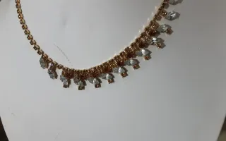 Collana strass stile americano oro/argento