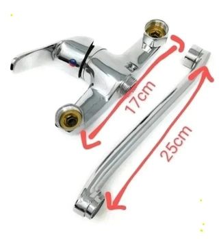 Grifo Monomando Cocina Metal Plateado