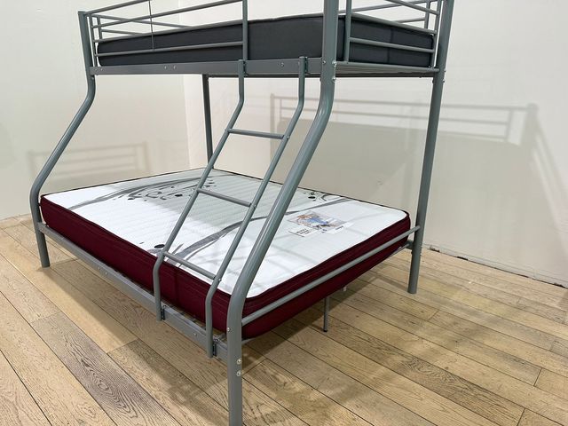 Litera Matrimonial Gris y Roja