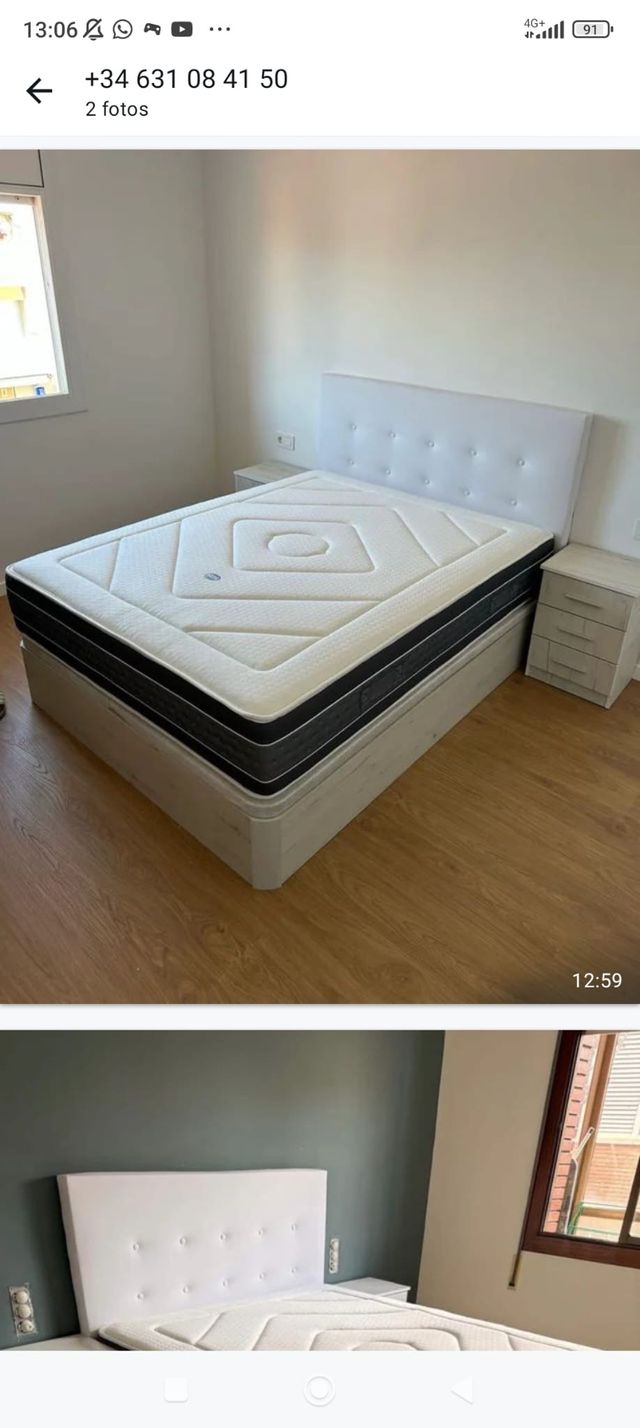 Canapé y colchón cama