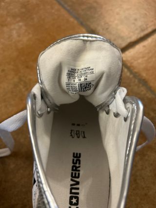 Botas Converse All Star Lentejuelas Plata