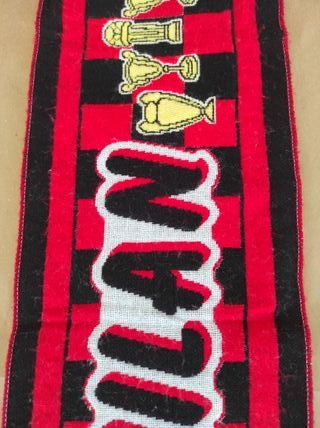 Sciarpa scarf vintage squadra calcio milan campion