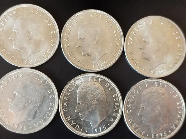 Lotto 6 monete 5 Pesetas