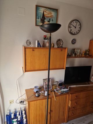 Lámpara de salón negra y azul