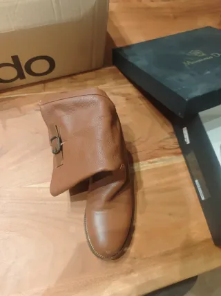 Botas de Piel Marrones Massimo Dutti