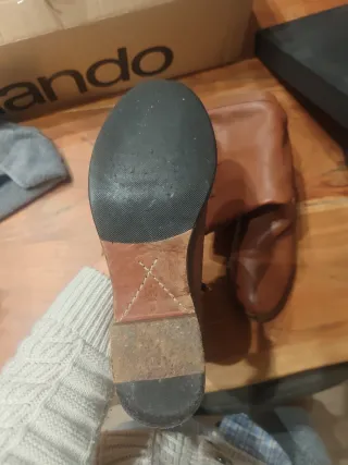 Botas de Piel Marrones Massimo Dutti