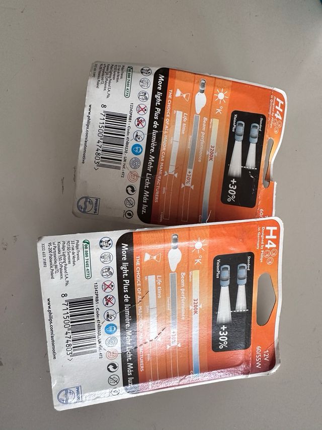Lampadine Philips H4 Vision +30% (2 pezzi)