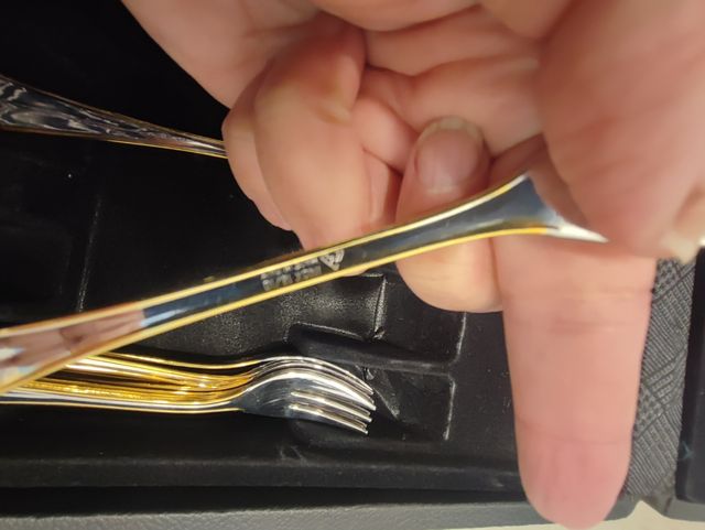 Cubertería Zanetti Acero Inox Baño Oro