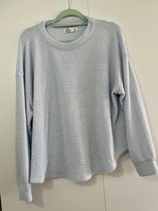 Jersey Hollister Azul Claro Talla XL Suave