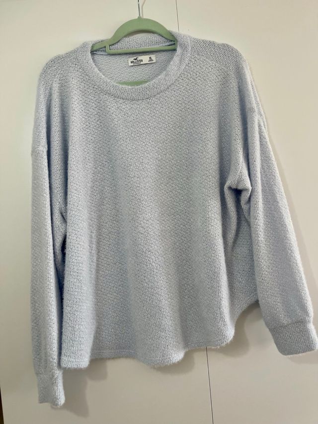 Jersey Hollister Azul Claro Talla XL Suave