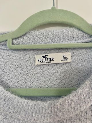 Jersey Hollister Azul Claro Talla XL Suave