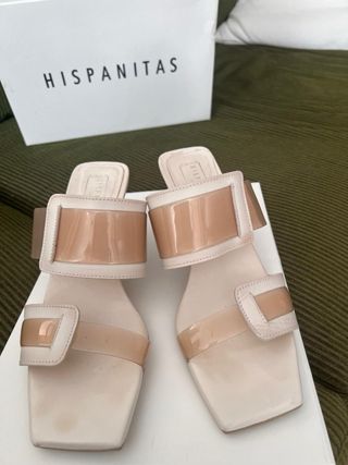 Sandalias Hispanitas Talla 41 Beige/Marrón