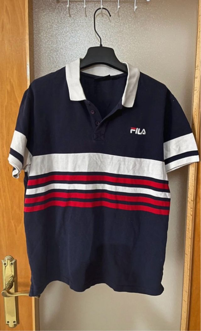Polo Fila Azul Blanco y Rojo