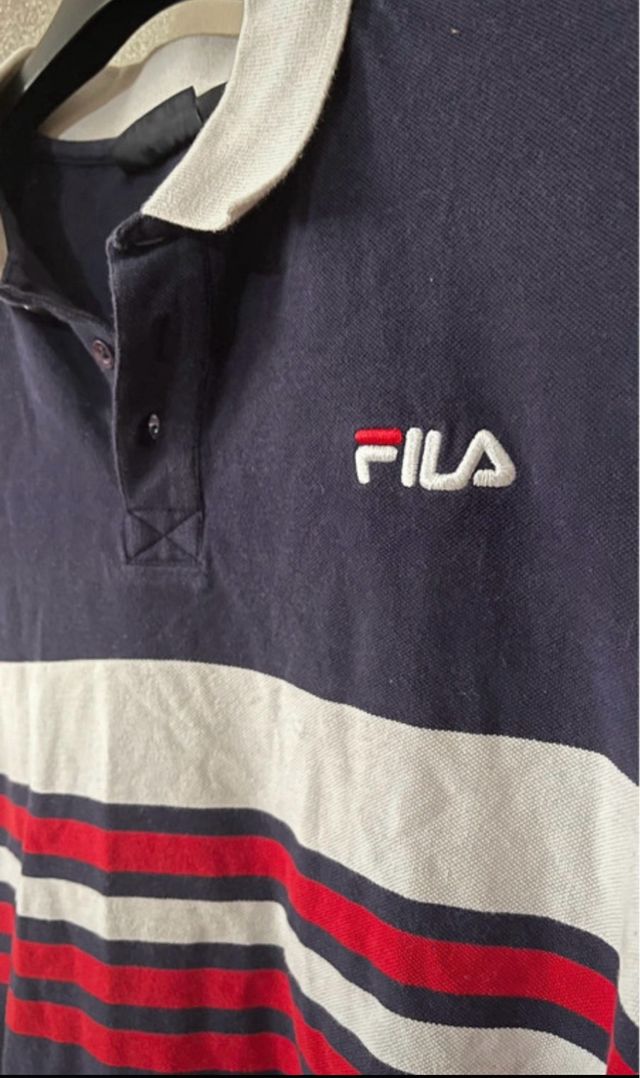Polo Fila Azul Blanco y Rojo