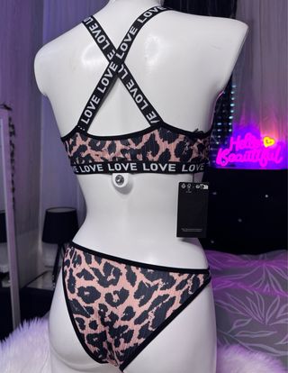 Conjunto Lencería Animal Print Talla L