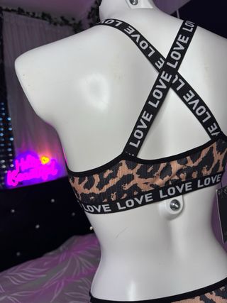 Conjunto Lencería Animal Print Talla L