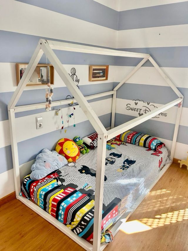 Cama Montessori Blanca Madera
