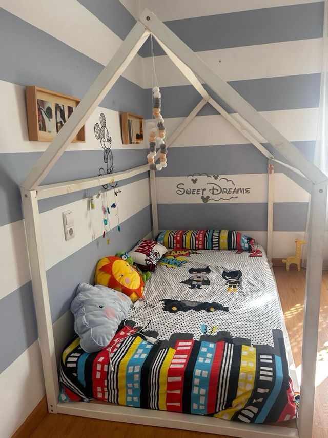 Cama Montessori Blanca Madera