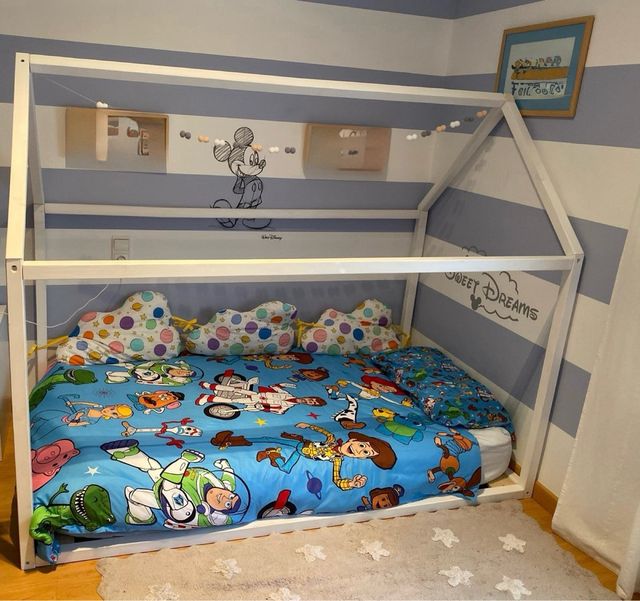Cama Montessori Blanca Madera