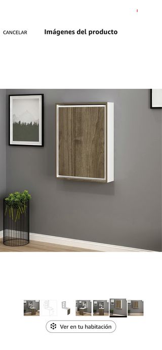 Mesa Plegable Blanca y Marrón, 1 mes de uso.