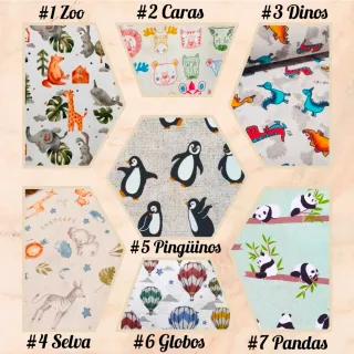 Saco capazo de invierno con estampados divertidos