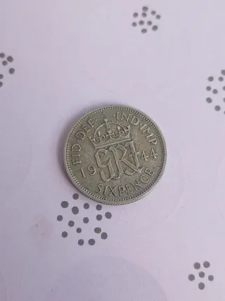 6 Pence 1944 Regno Unito -ARGENTO-