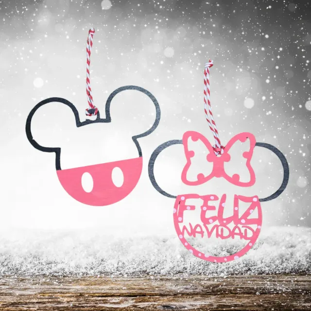 Adornos Navideños Disney Mickey y Minnie