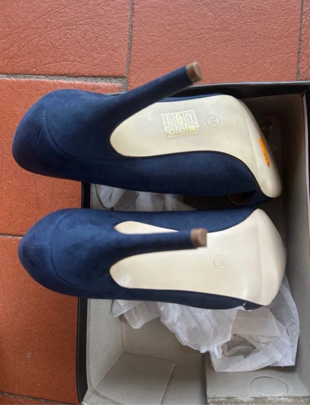 Zapatos de tacón azul Talla 36
