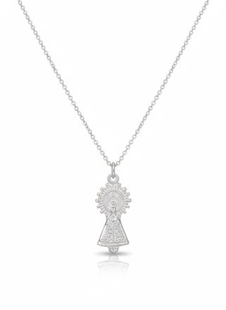 Collar Virgen del Pilar Plata de Ley 925