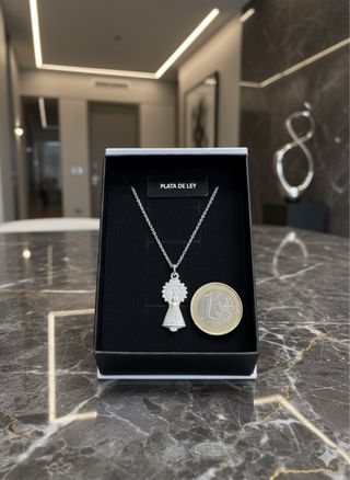 Collar Virgen del Pilar Plata de Ley 925