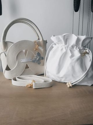 Borsa artigianale bianca