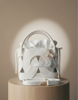 Borsa artigianale bianca