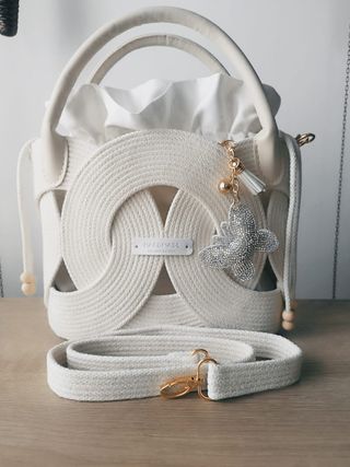 Borsa artigianale bianca