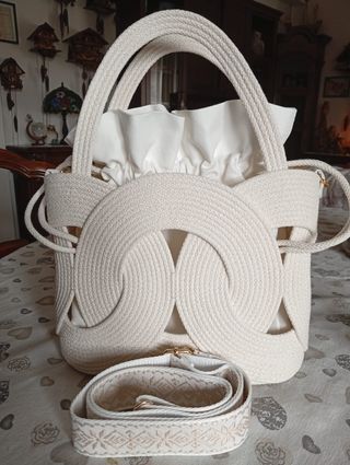 Borsa artigianale bianca