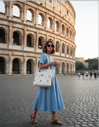 Borsa artigianale bianca