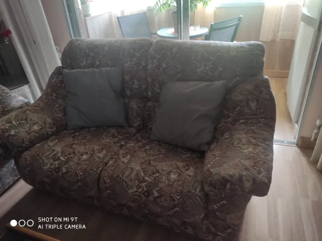 Mueble de salón madera y cristal