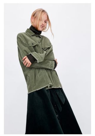 Cazadora Zara Verde pana Corduroy