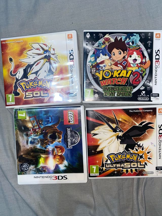 Pack 4 Juegos Nintendo 3DS Pokémon y Yo-Kai